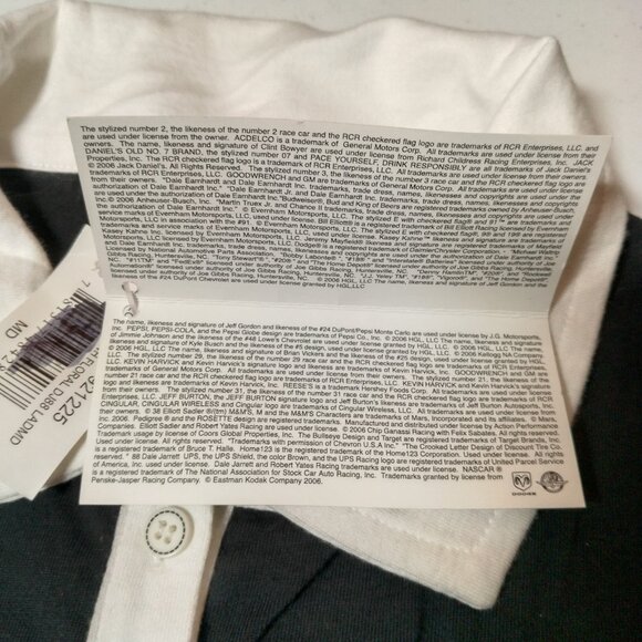 NASCAR Chase Authentics Dale Jarrett Polo Shirt Medium Vintage Y2K Race Racing - Picture 8 of 16